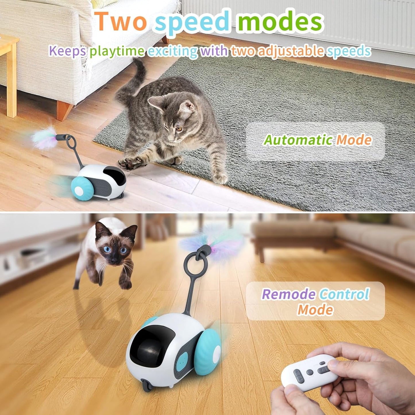 Aymxcls Interactive Cat Toy with Remote Control
