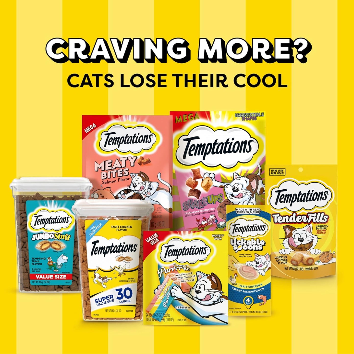 TEMPTATIONS Classic Crunchy and Soft Cat Treats Tasty Chicken Flavor, 16 Ounce