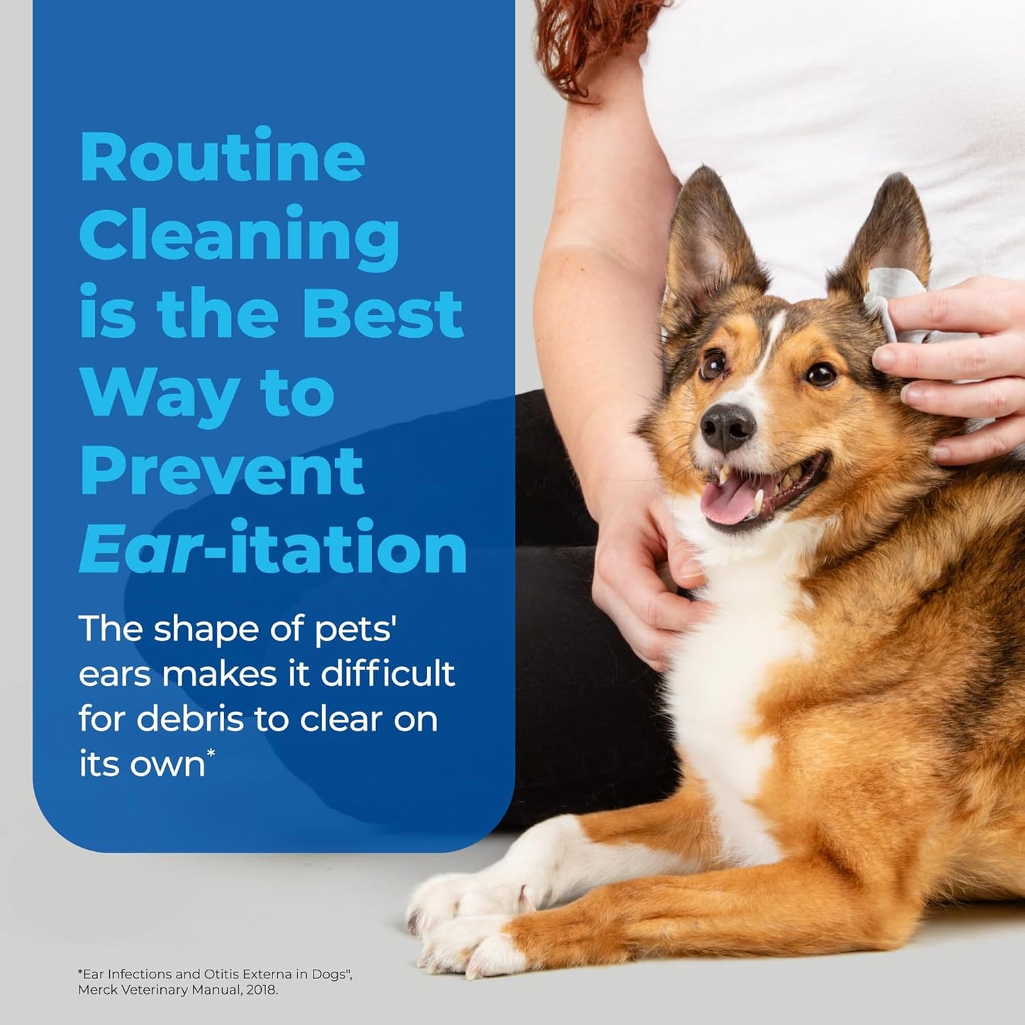Vetnique Oticbliss Advanced Cleaning Ear Wipes for Dogs for Odor Control (Ear Cleaning Wipes, Advanced Cleaning Large)