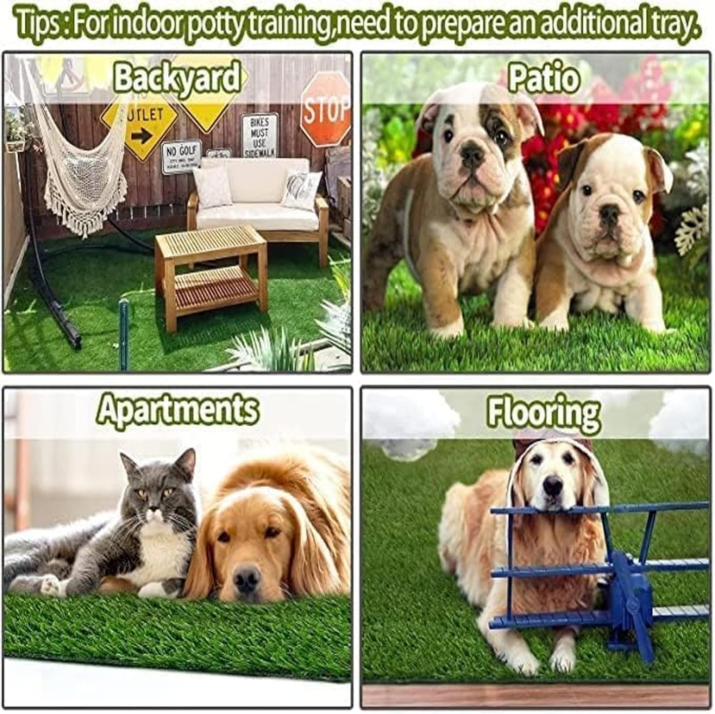 SSRIVER Dog Grass Pad,51.1x31.8In Fake Grass for Dogs