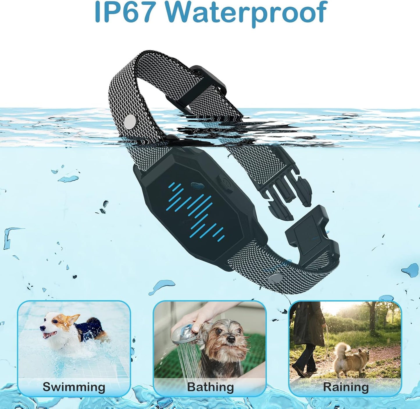 Dog Training Collar, Dog Shock Collar with Remote, 2500FT and 4 Training Modes Beep