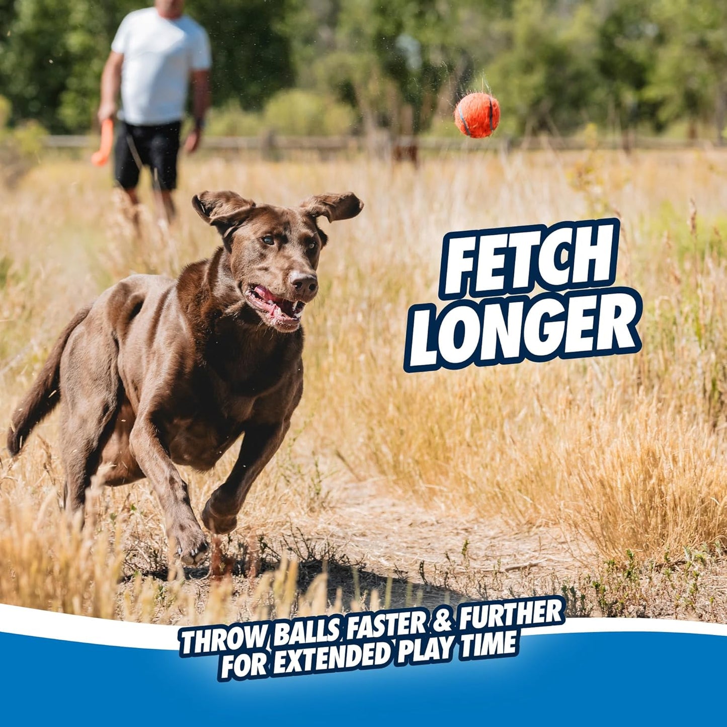 ChuckIt! Sport 26L Dog Ball Launcher, 26" Length, Includes Large Ball (3") for Dogs 60-100 Pounds