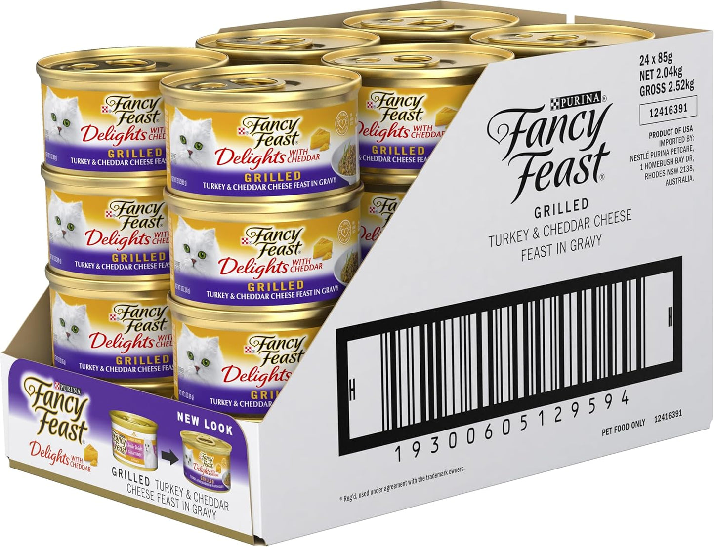 FANCY FEAST Delights With Cheddar Adult Wet Cat Food 24x85g