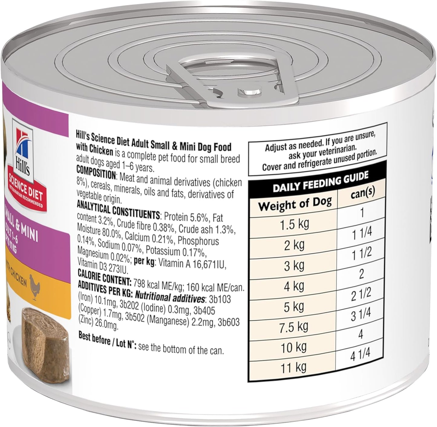 Hill's Science Diet Adult Small & Mini with Chicken Canned Wet Dog Food 12x200g