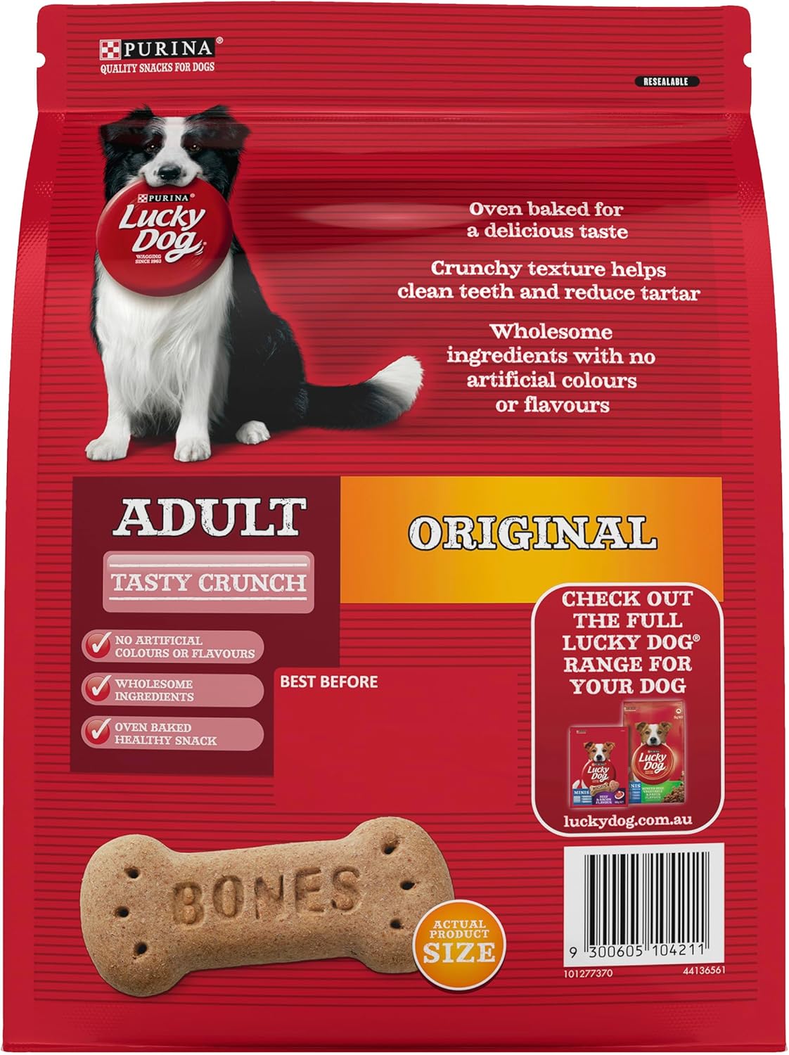 LUCKY DOG Adult Dog Treats Bones Original 800g