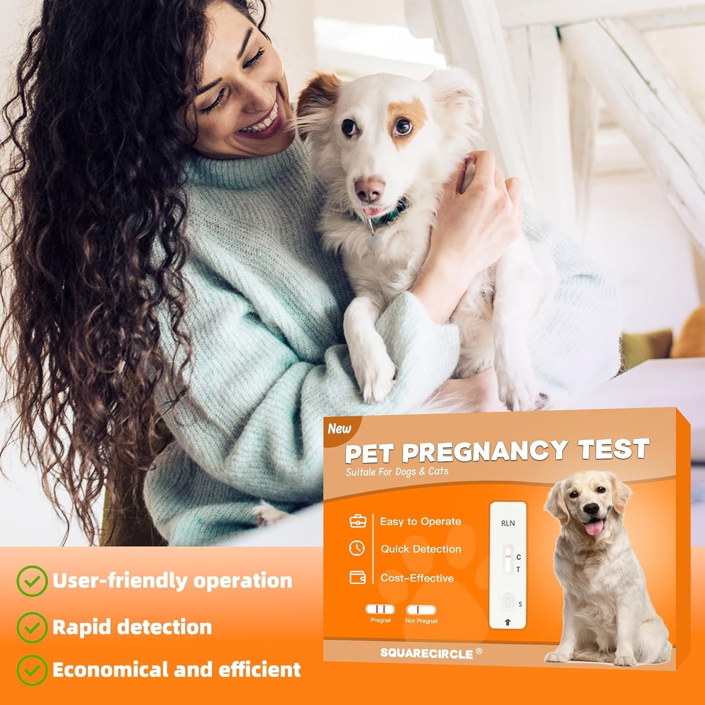 Dog Pregnancy Test Kit at Home - Early Pregnancy Test Strip for Dog Fast and Accurate Detection (1)