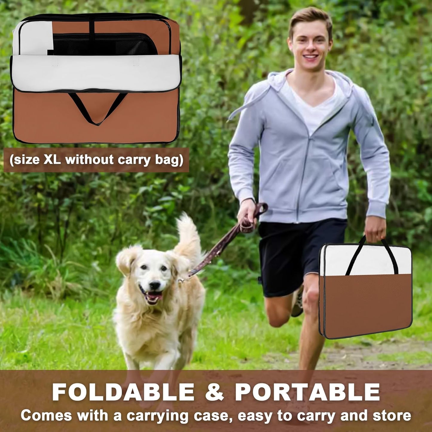 Dog Playpen, Portable Pet Play Pen for Cat, Puppies, Rabbits, Chickens, Foldable Large-Capacity