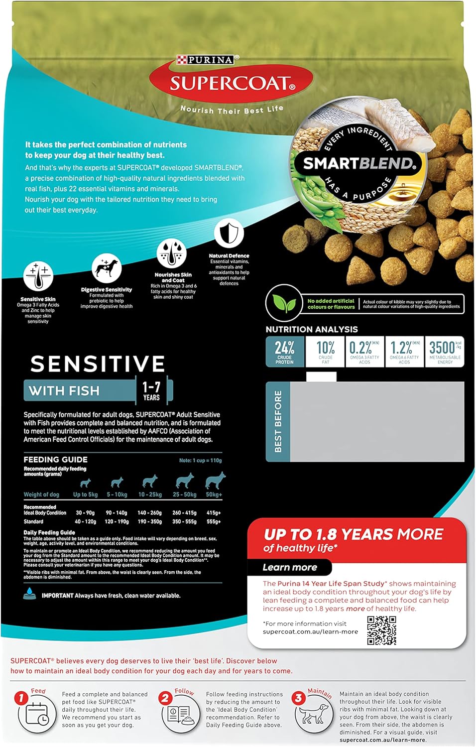 SMARTBLEND Adult Dry Dog Food Fish 2.6kg
