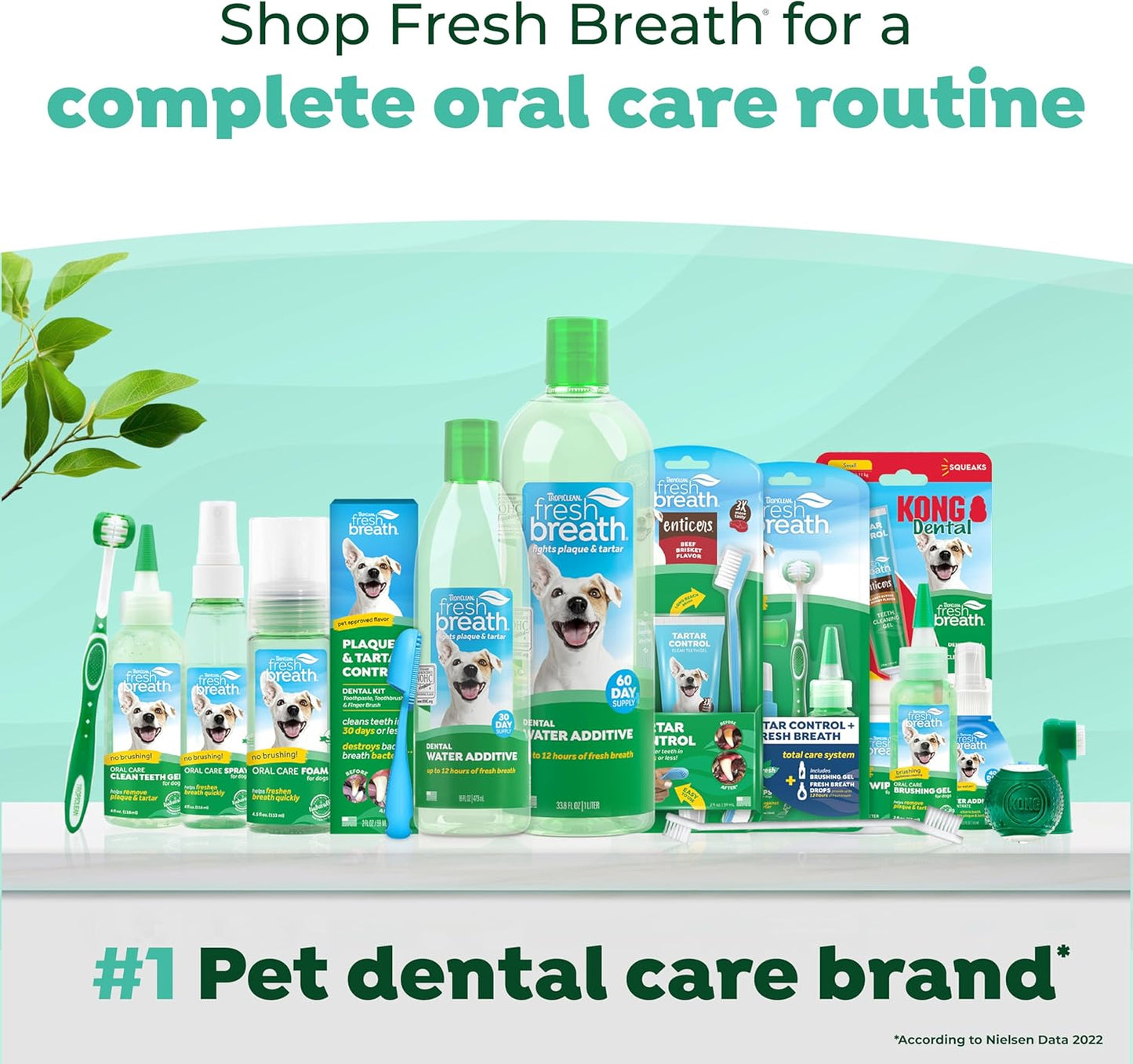 TropiClean Fresh Breath Water Additive for Dogs, Dog Breath Freshener and Teeth Cleaning Solution, No Toothpaste or Toothbrush Required, 33.8oz. Visit the TropiClean Store