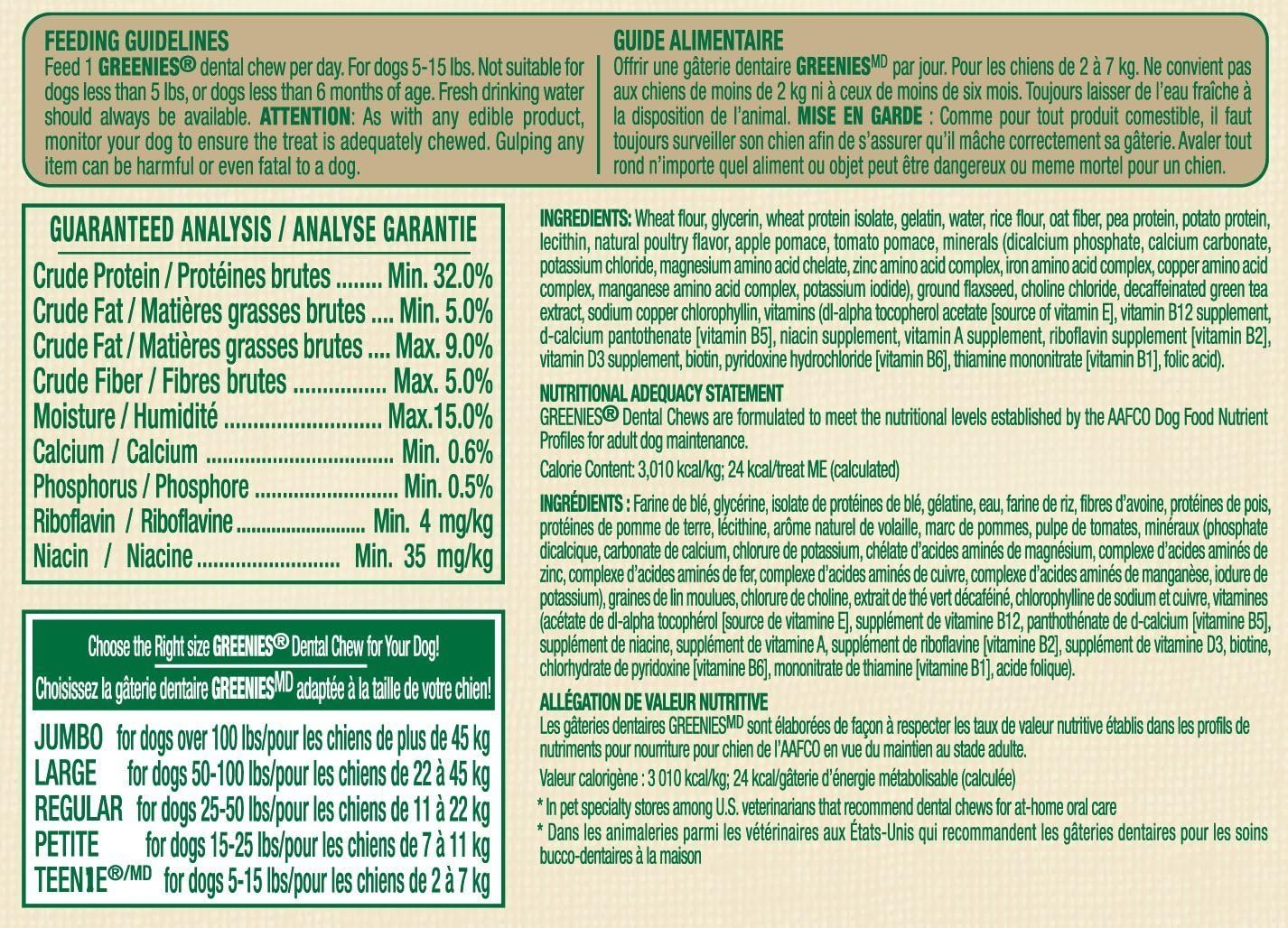 GREENIES DOG MEGA TREAT-PAK TEENIE 510G (393512)