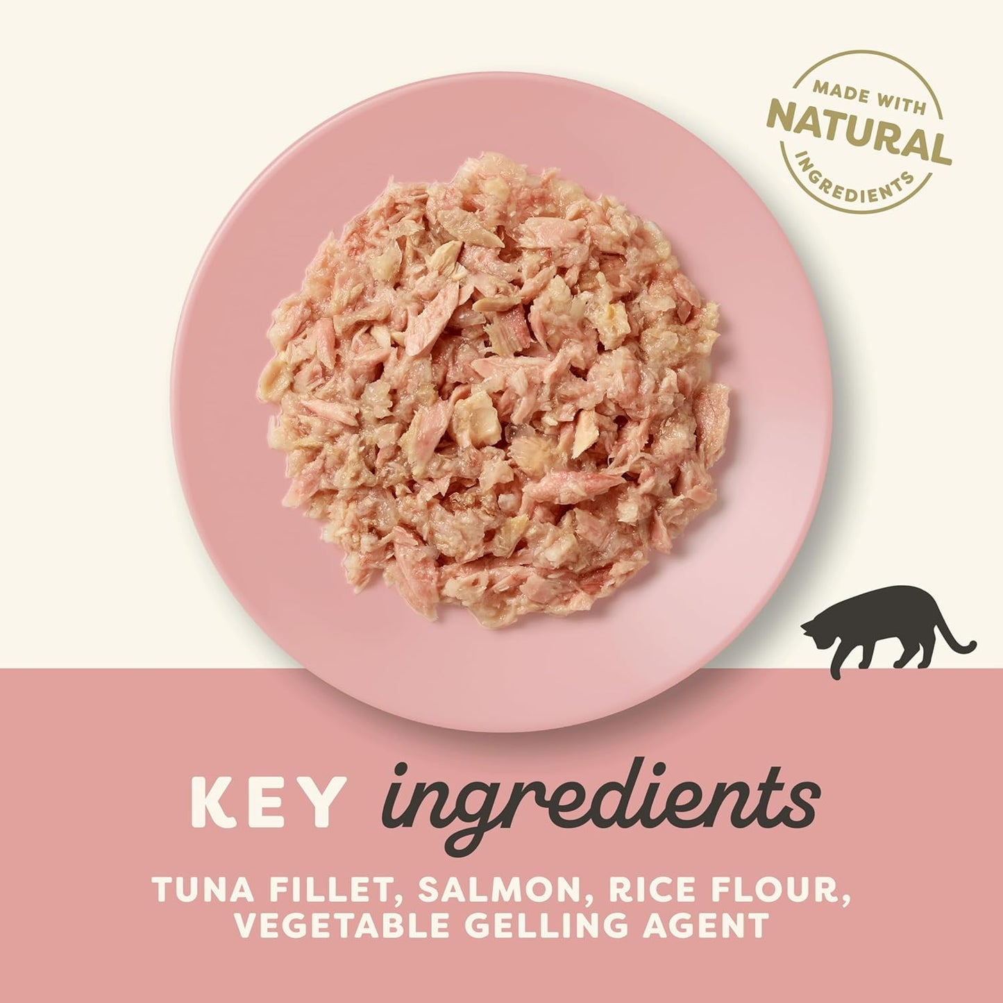 Applaws 100% Natural Wet Cat Food Tuna Fillet with Salmon in Broth, Limited Ingredients Pet Food 70g Pouch (Pack of 16)