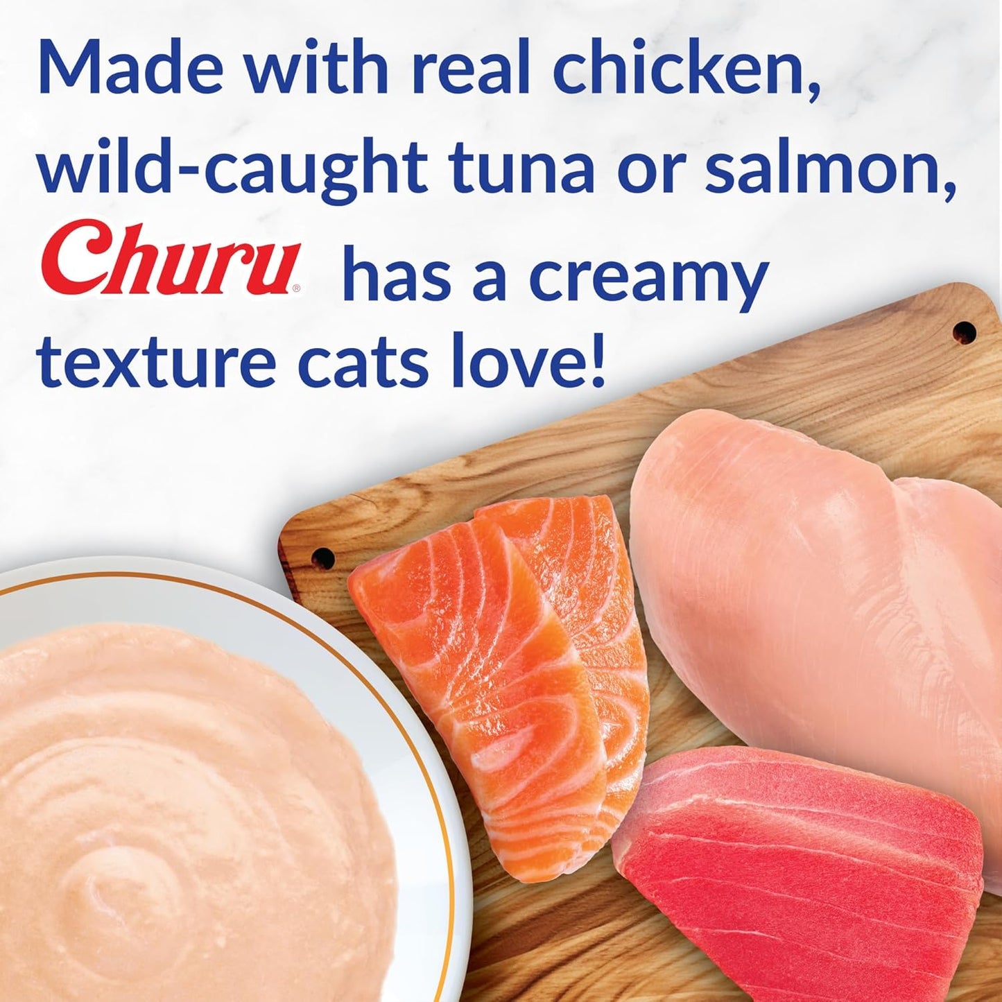 INABA Churu Treats Cats Tuna Variety Cats Treats for Cat, 50 Count 700 Grams, Tuna & Chicken Variety