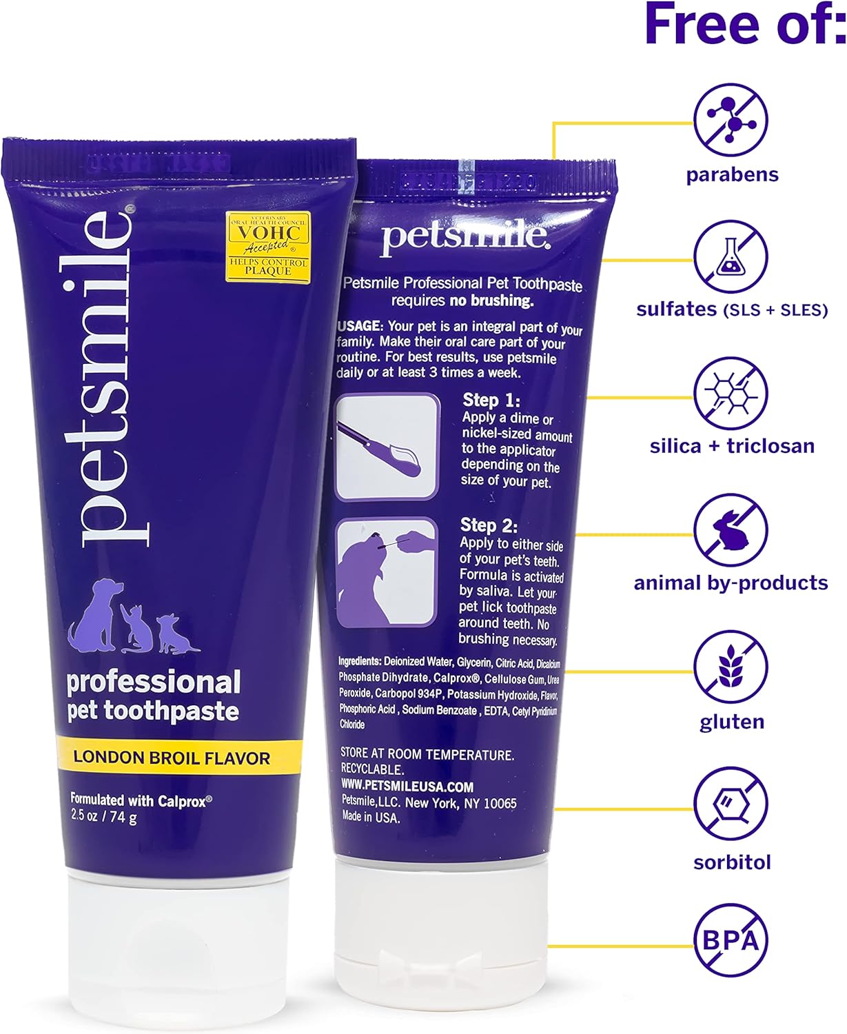 Petsmile Professional Pet Toothpaste for Cats & Dogs - Only VOHC Accepted Toothpaste