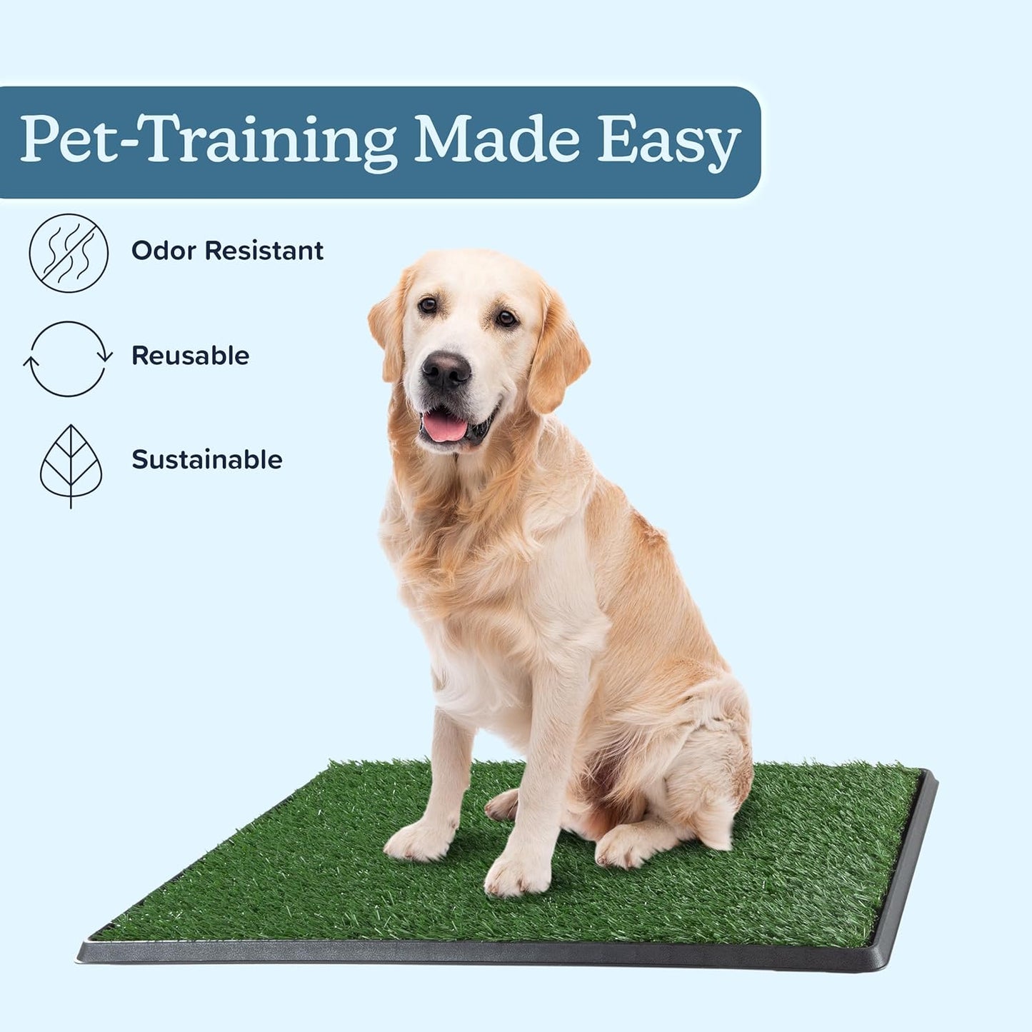 PETMAKER Replacement Artificial Grass Pee Pads – Set of 3 Pads for Puppy