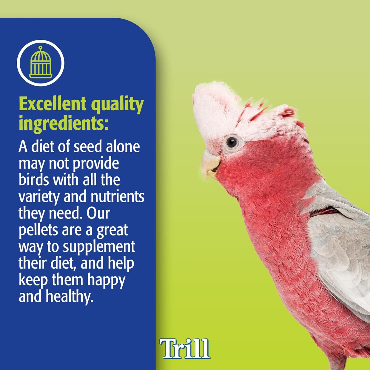 Trill Vitablend Large Bird Food 6kg, Pellets