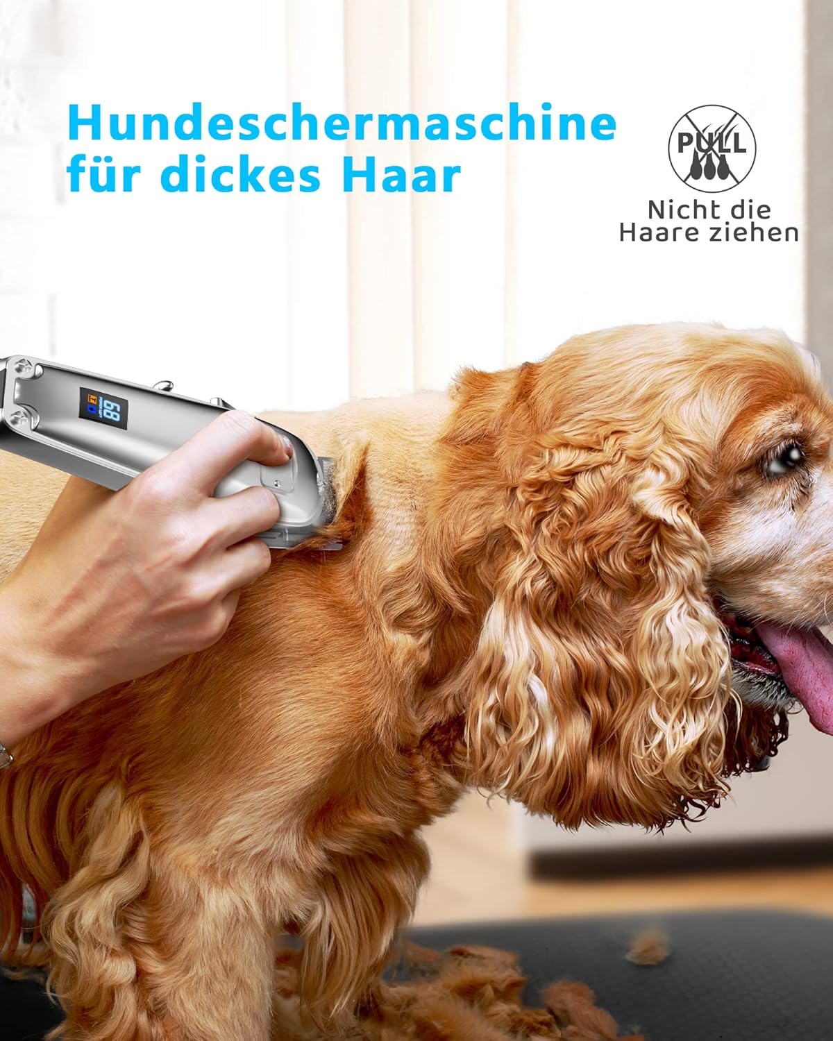 oneisall Dog Clippers Long Hair 2500 mAh Battery Dog Clippers