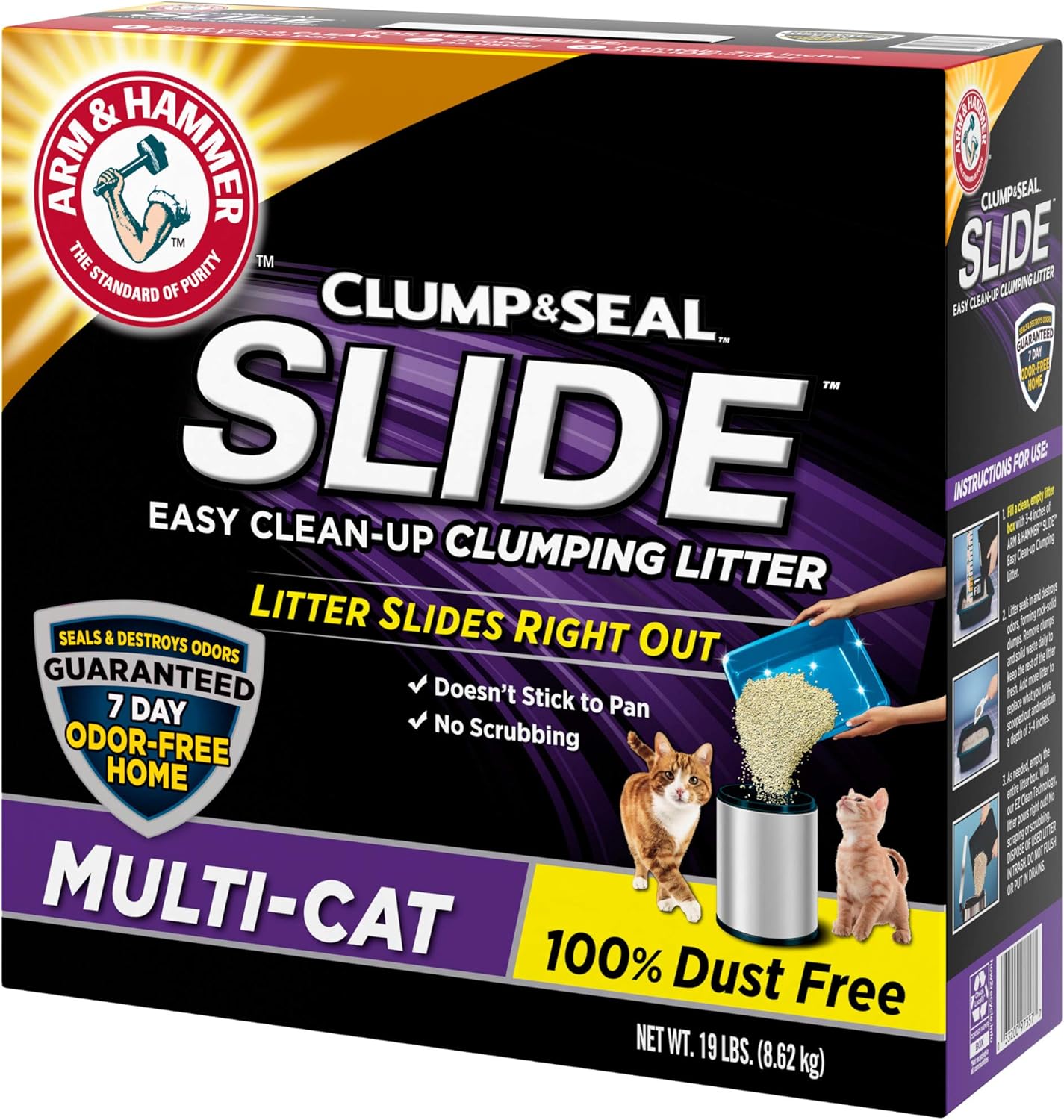 Arm & Hammer Slide Multi-Cat Easy Clean-Up Litter, 19 lb (033200973577)