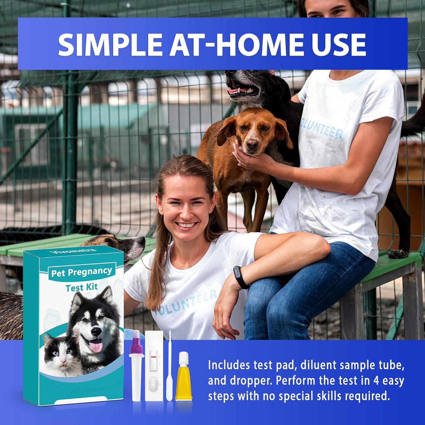 Dog Cat Pregnancy Test kit at Home – 2 Tests/Pack Canine & Feline Pregnancy Screening Kit Relaxin Test Kit