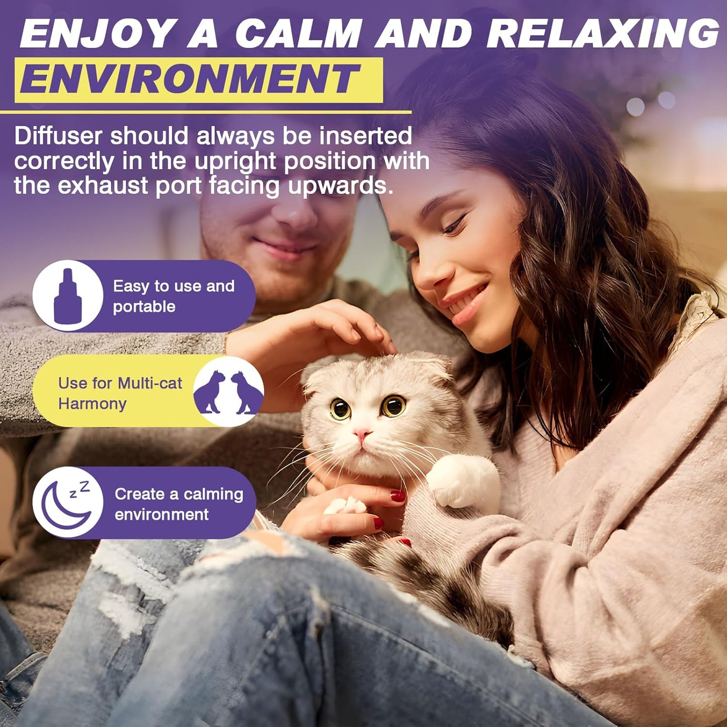 Cat Calming Diffuser Refill, 8 Pack Pheromones for Cats