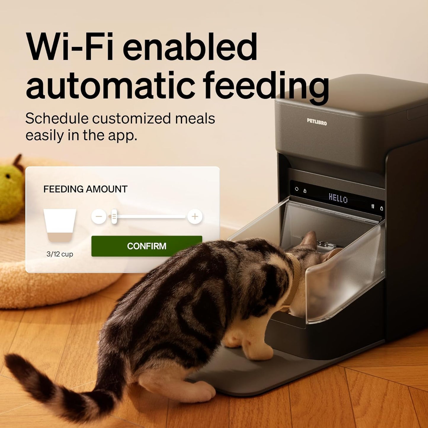 PETLIBRO RFID Automatic Cat Feeder, Collar Sensor for Personalized Meals,BLACK