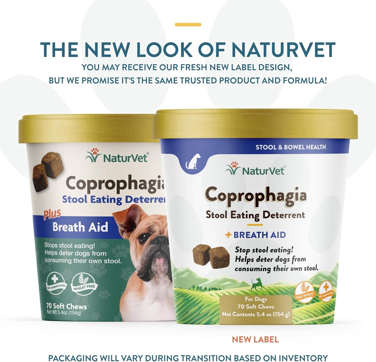 NaturVet Coprophagia Stool Eating Deterrent Plus Breath Aid for Dogs, 70 ct Soft Chews, Made in USA