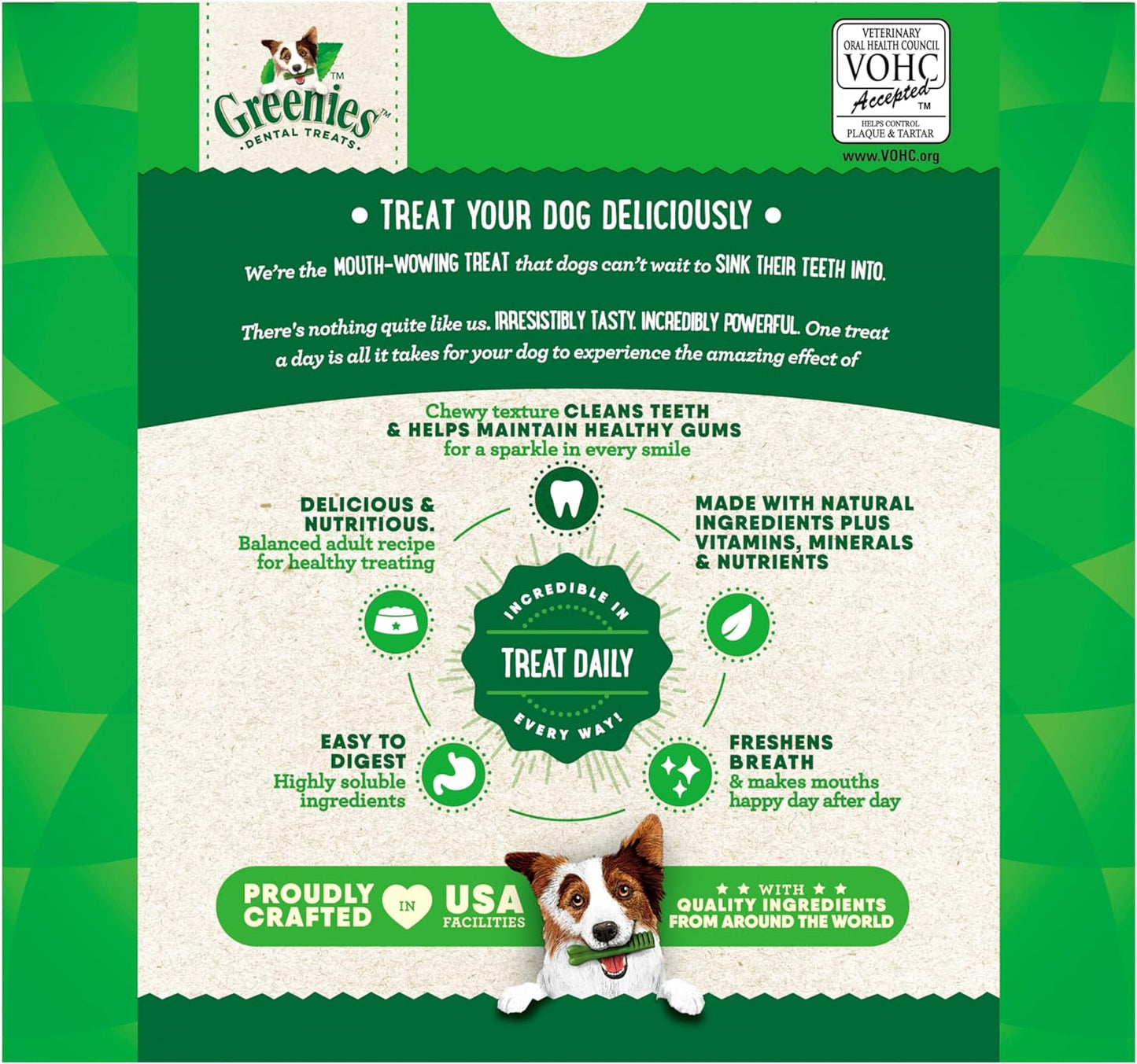 GREENIES Canine Dental Dog Treats Original Regular 36 Chews Value Pack 1.02Kg