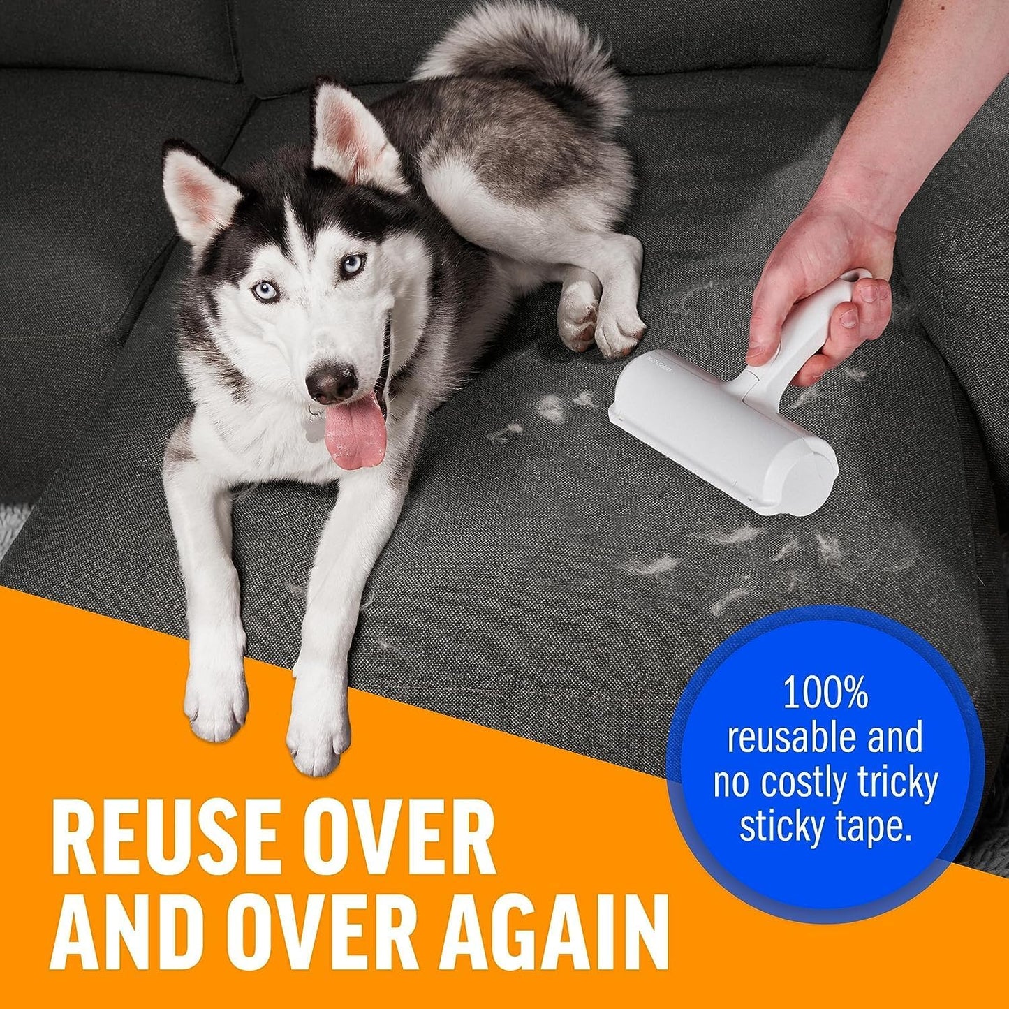 Tivddikun Pet Hair Remover and Reusable Lint Roller, Cat and Dog Hair Remover for Furniture