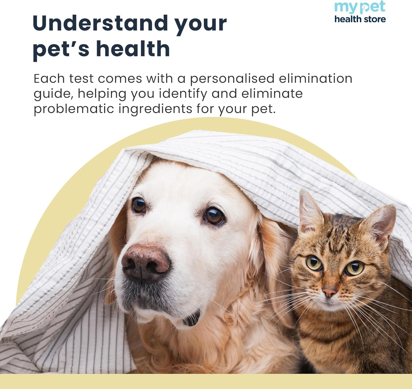 My Pet Health Store Advanced Allergen Test - At-Home Pet Allergy Test | 550 Items | Quick Results | Non-Invasive Hair Collection | Food, Environment, Nutrient & Mineral Analysis | All Breeds & Ages