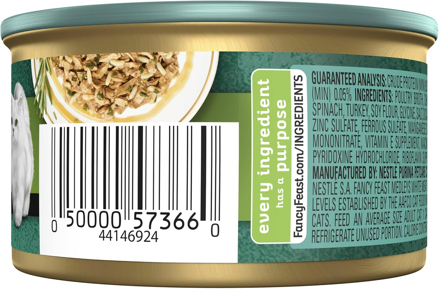 Fancy Feast Medleys Adult Wet Cat Food White Meat Chicken Tuscany with Rice & Garden Greens in Sauce 24x85g