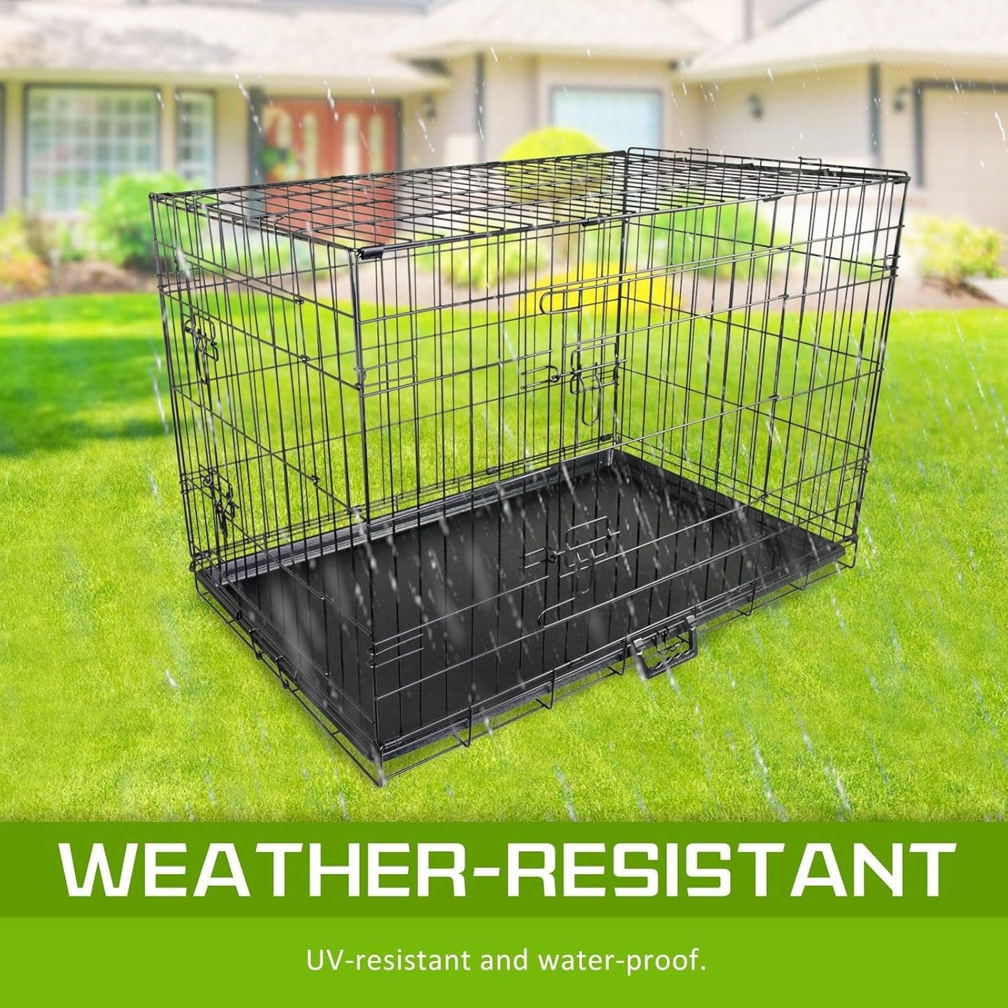 Dog Cage with Removable Tray