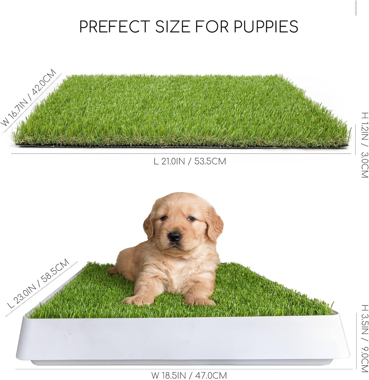 SunTurf Dog Grass Pad with Tray, Dog Litter Box