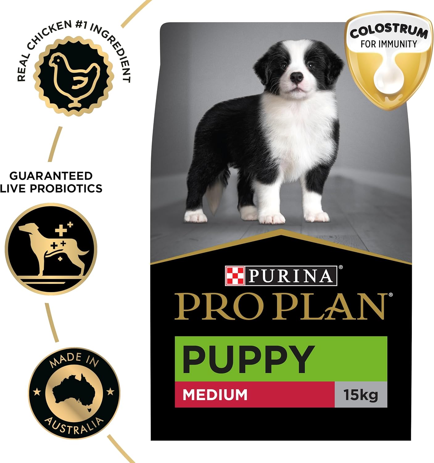 PRO Plan Puppy Dry Dog Food Medium Breed Chicken 15kg