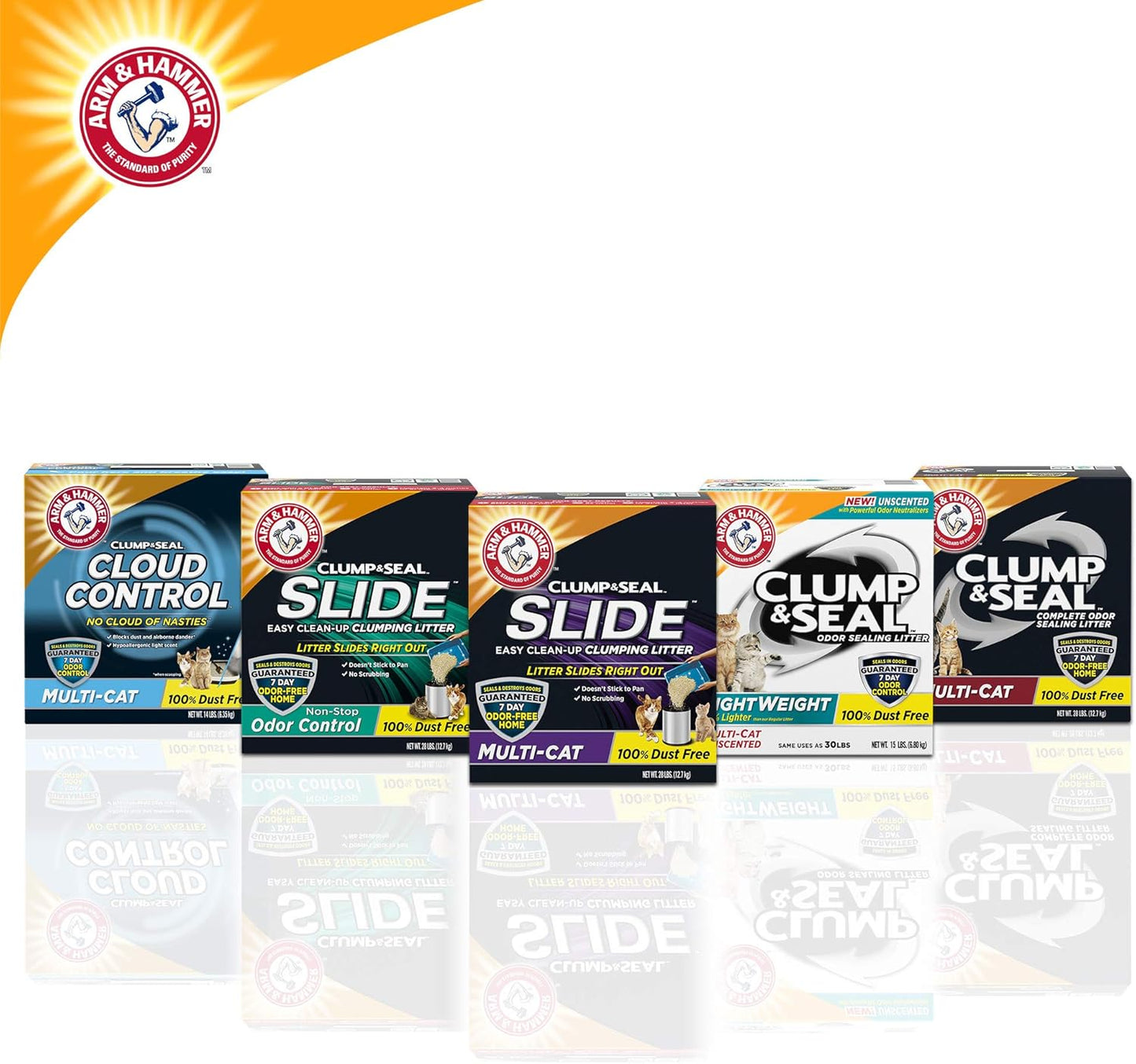 Arm & Hammer Slide Multi-Cat Easy Clean-Up Litter, 19 lb (033200973577)