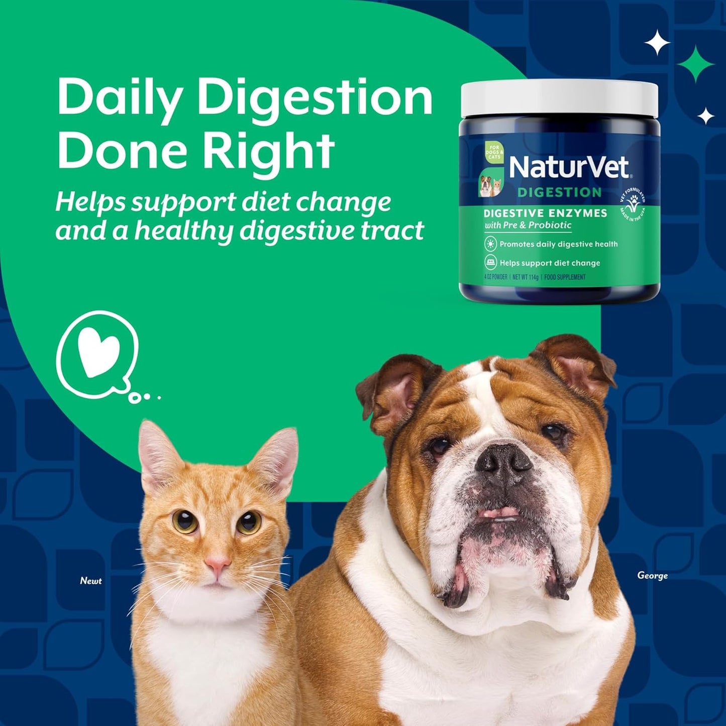Naturvet Digestive Enzymes and Probiotics, 113 g