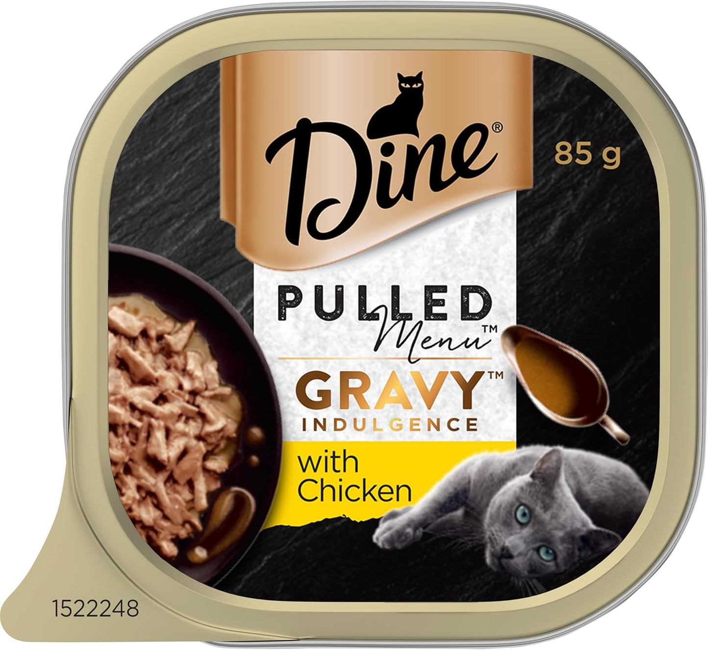 DINE Pulled Menu Adult Wet Cat Food with Chicken 7 x 85g, 6 Pack (42 Trays)