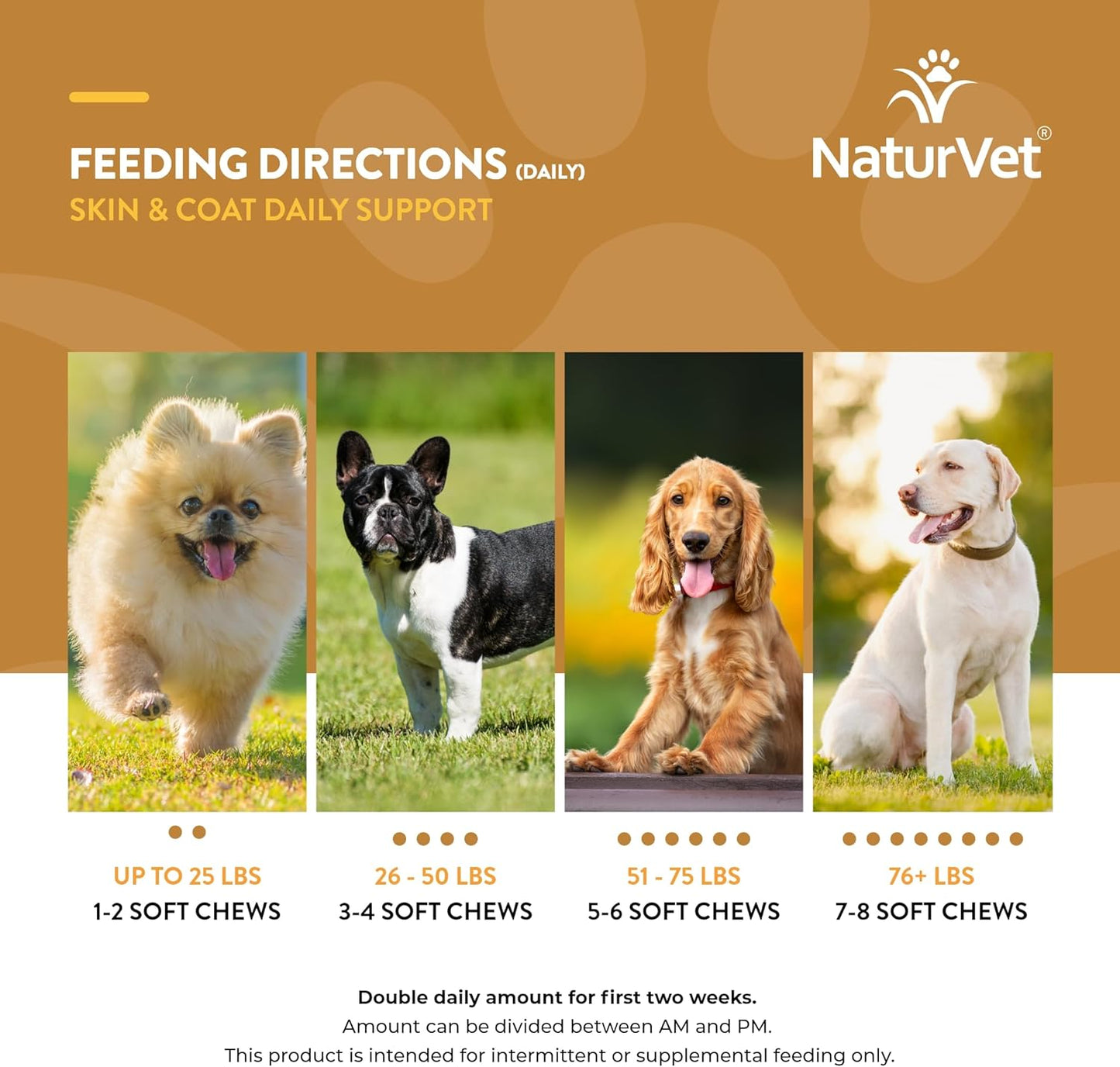 NaturVet Skin & Coat Plus Breath Aid for Dogs, 70 ct Soft Chews, Made in USA