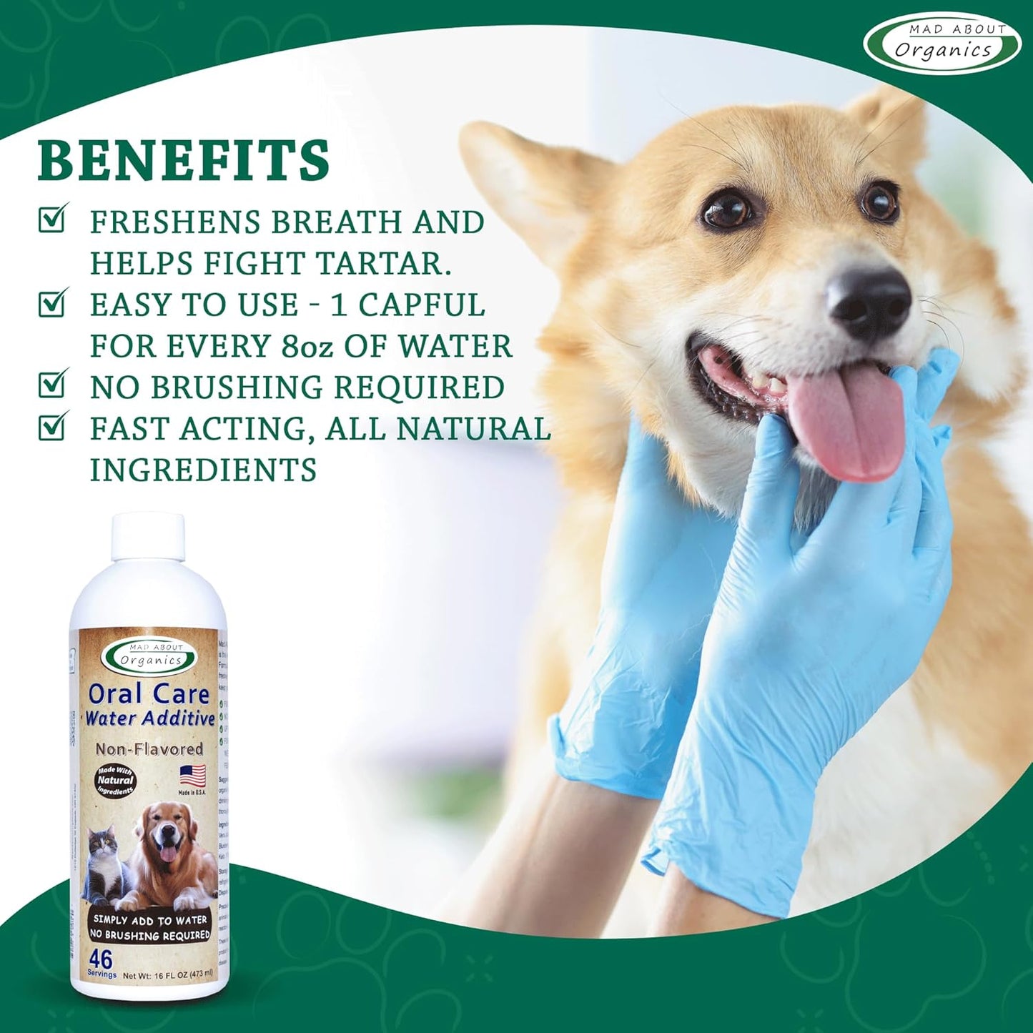 Oral Care Water Additive for Cats & Dogs – Gentle Dental Support