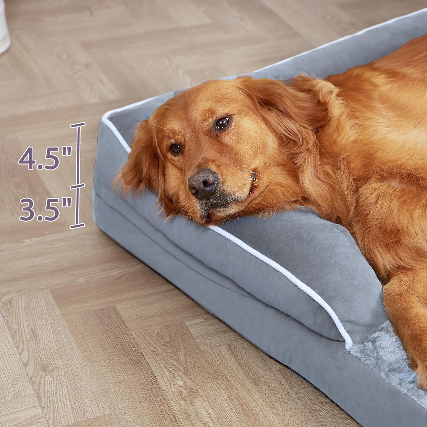 Casa Paw Orthopedic Dog Beds for Extra Large Dogs, Waterproof Dog Beds XLarge