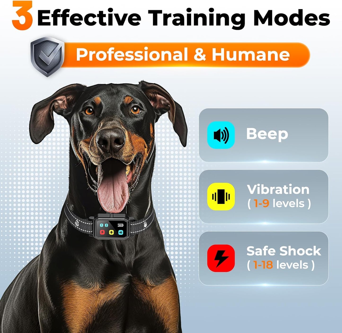 AI Dog Shock Collar 2 Dogs (10-120Lbs) - 3300FT Dog Training Collar with Remote, IPX7