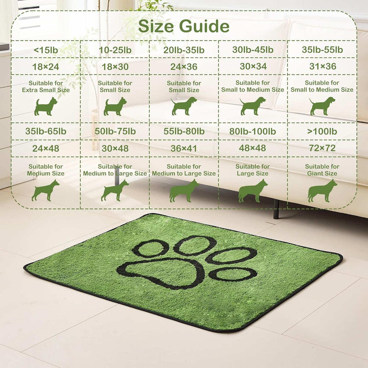Qeils Washable Pee Pads for Dogs, 2 Pack Super 18"x 24"