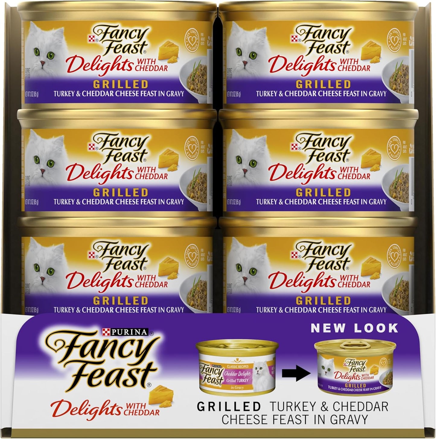 FANCY FEAST Delights With Cheddar Adult Wet Cat Food 24x85g