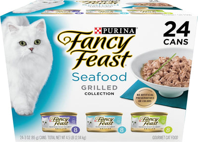 Fancy Feast Adult Wet Cat Food Classic Seafood Grilled Collection 24x85g