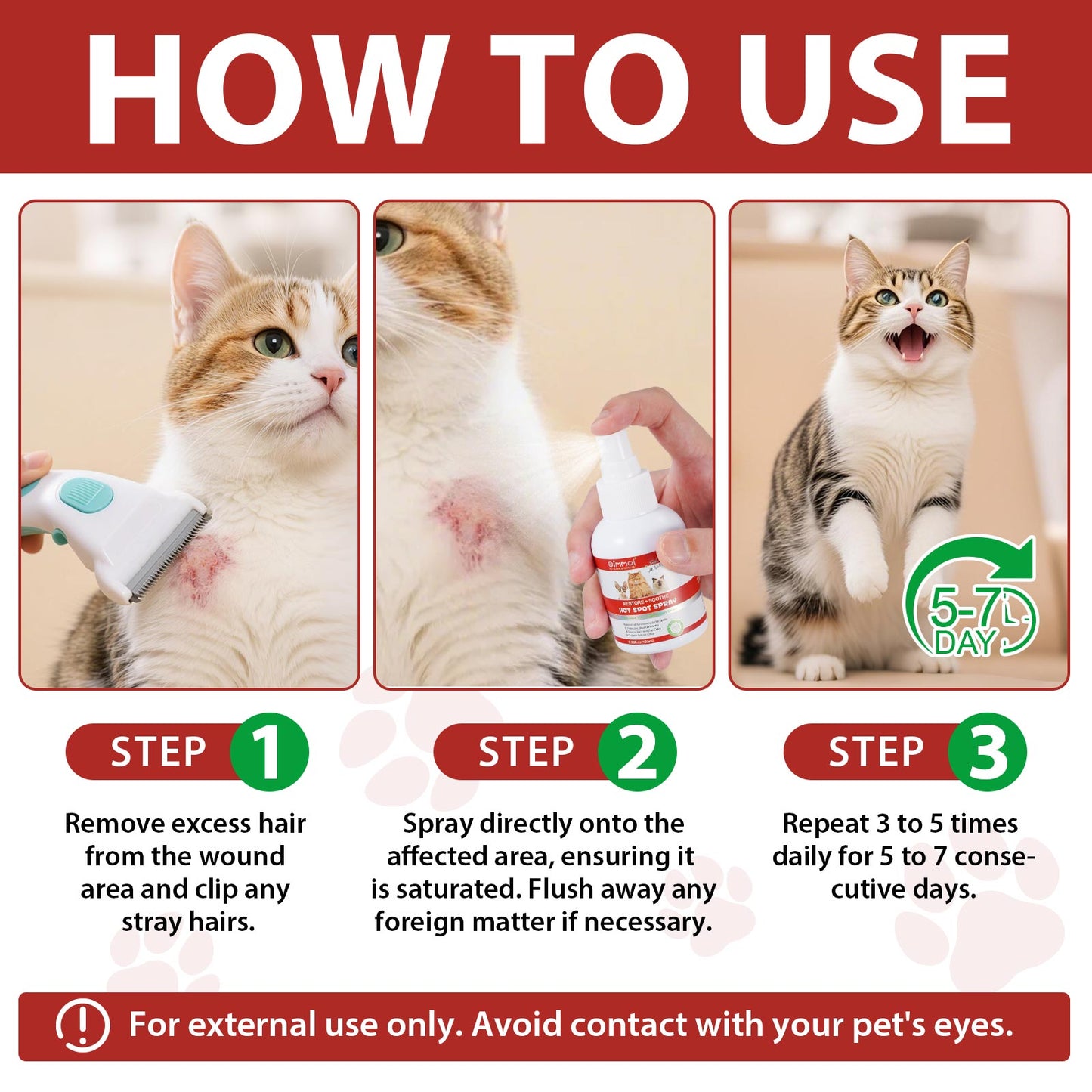 Cat Hot Spot Spray – Itch Relief, Skin Healing & Antimicrobial Care