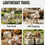 Twin Pet Stroller for 2 Cats & Dogs – Foldable  with Lightweight Aluminum Alloy Frame, Adjustable Design, Portable Pet Pushchair for Small Dogs & Cats,Khaki