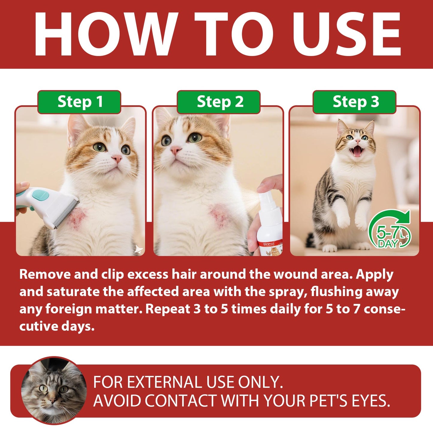 Cat Hot Spot Spray – Itch Relief, Skin Healing & Antimicrobial Care