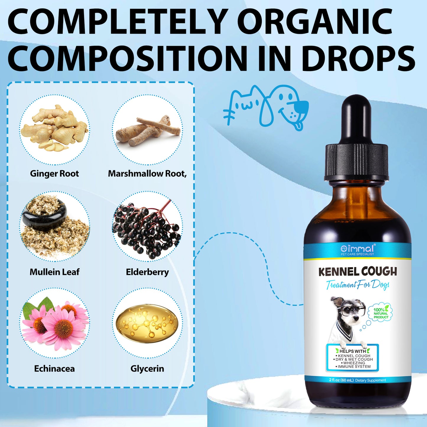 Kennel Cough Relief Drops for Dogs – Soothe Cough & Support Immunity
