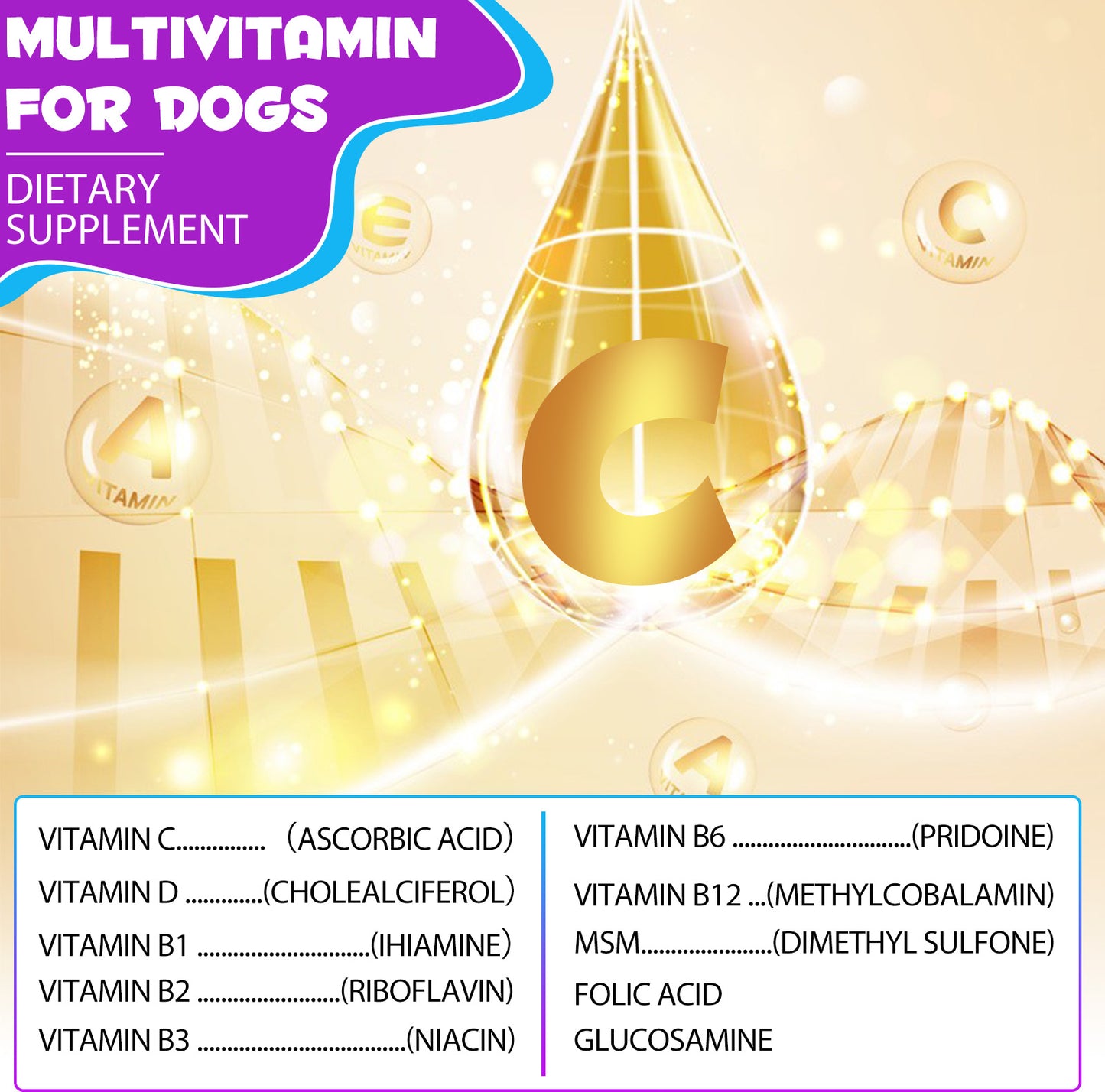 Oimmal 15-in-1 Liquid Multivitamin for Dogs – Immune, Joint, Skin & Heart Support (2 fl oz / 60 mL)