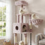 Heybly HCT200SMU Cat Scratching Post, 125 cm, Small Cat Tree, Spacious and Comfortable Scratching Post with Cave