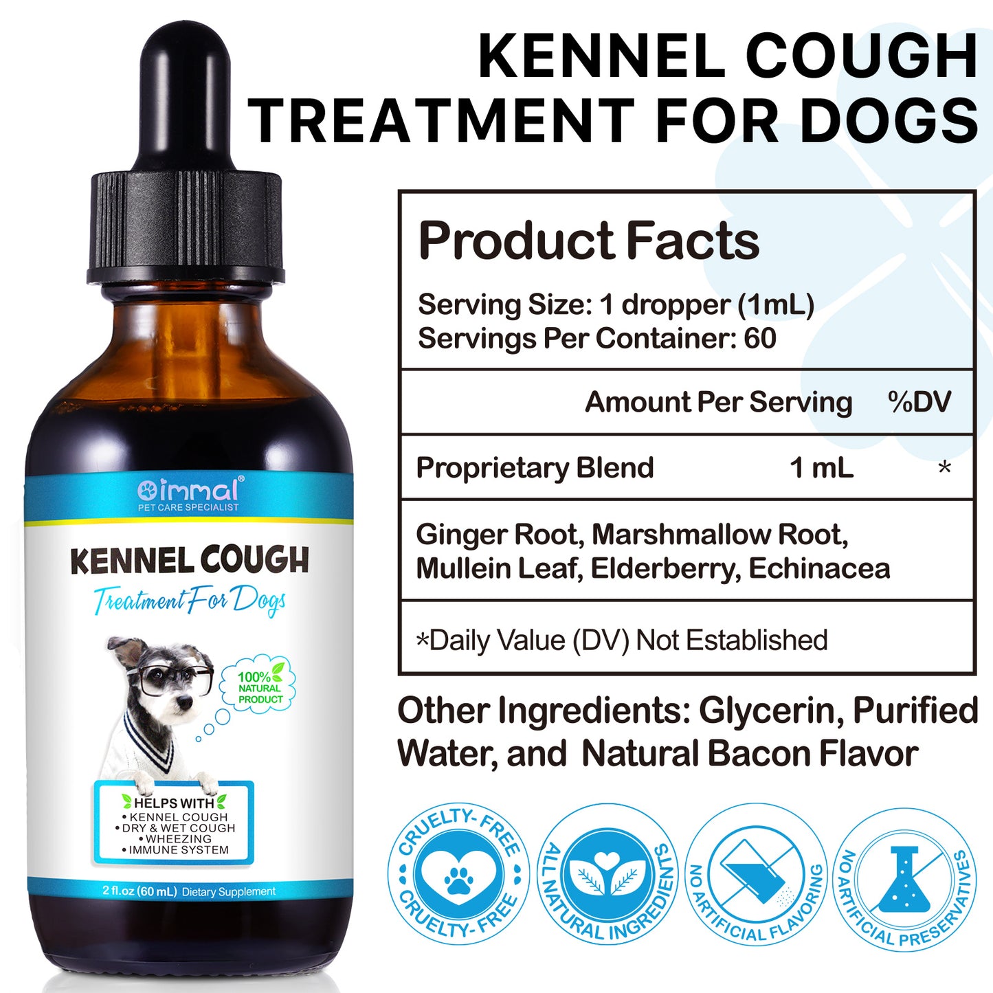 Kennel Cough Relief Drops for Dogs – Soothe Cough & Support Immunity
