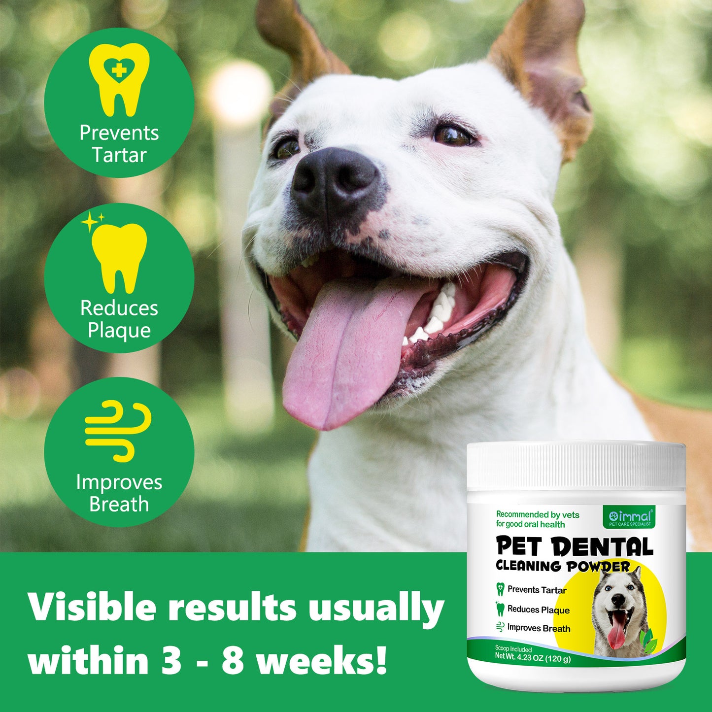 Pet Dental Cleaning Powder – Reduce Plaque, Tartar & Bad Breath